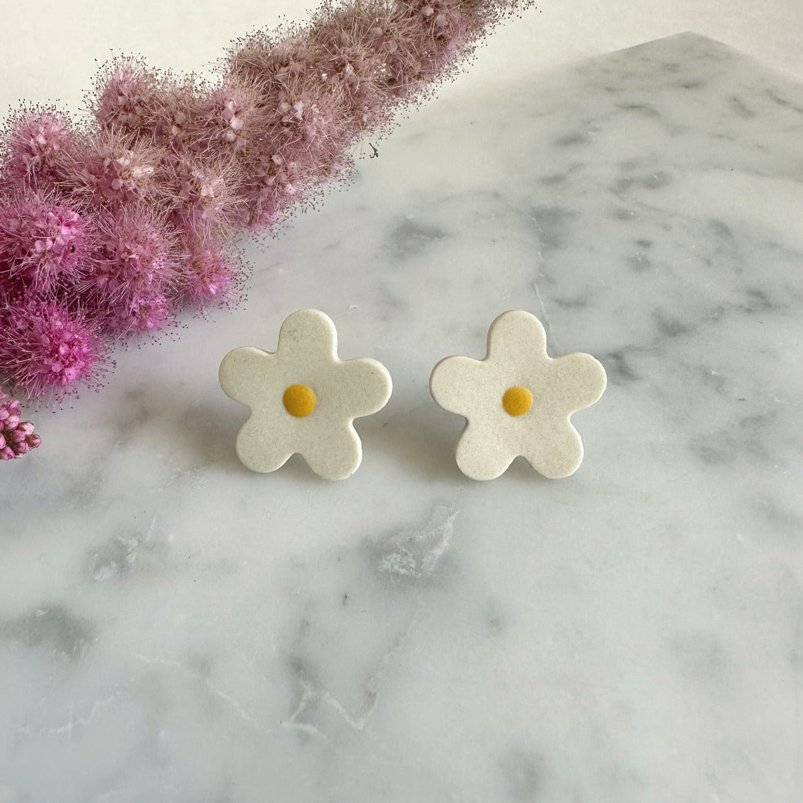 FLOWER Porcelain Earrings - Large