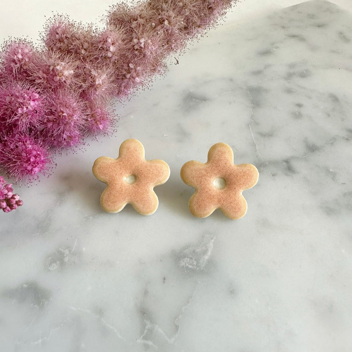 FLOWER Porcelain Earrings - Large