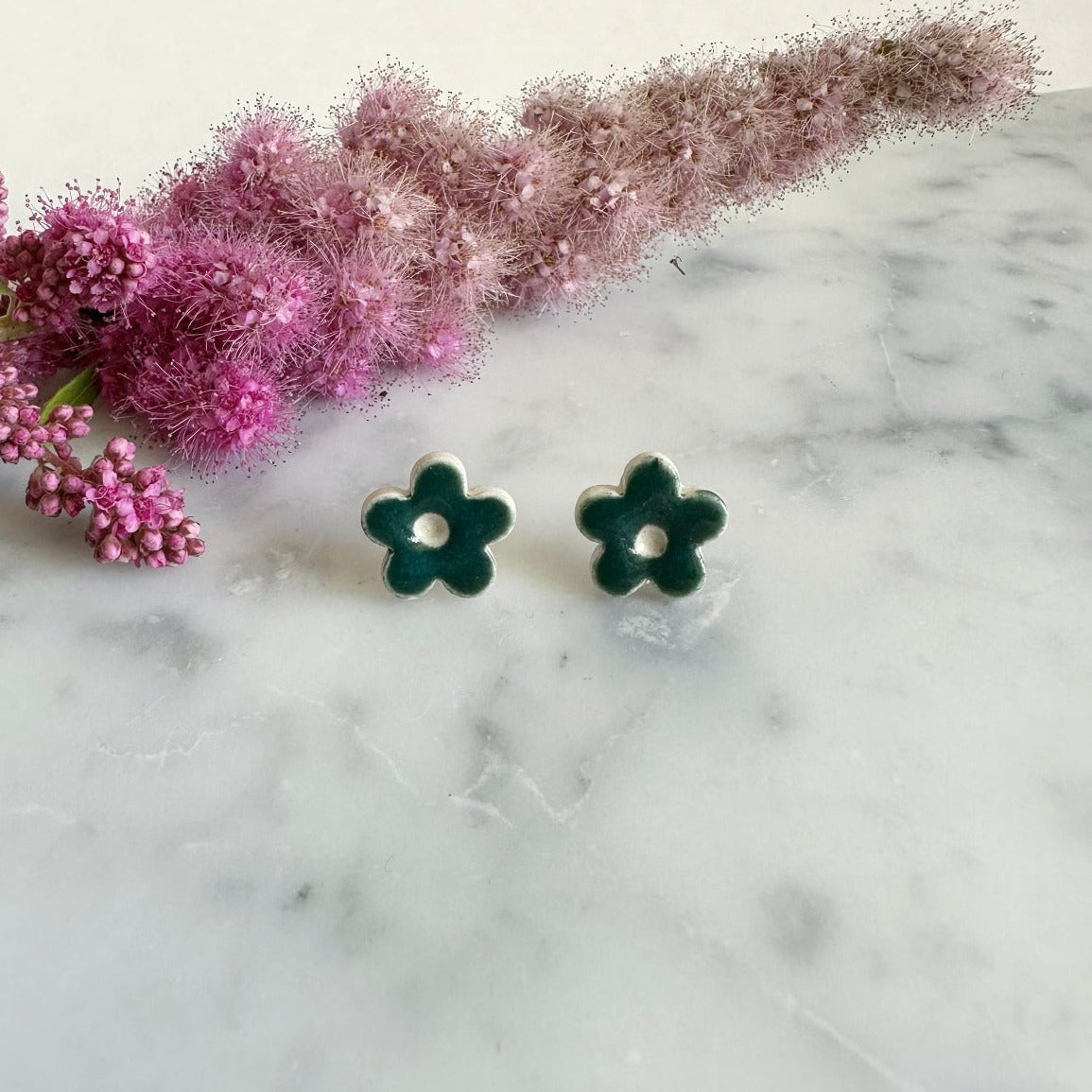 FLOWER Porcelain Earrings - Small