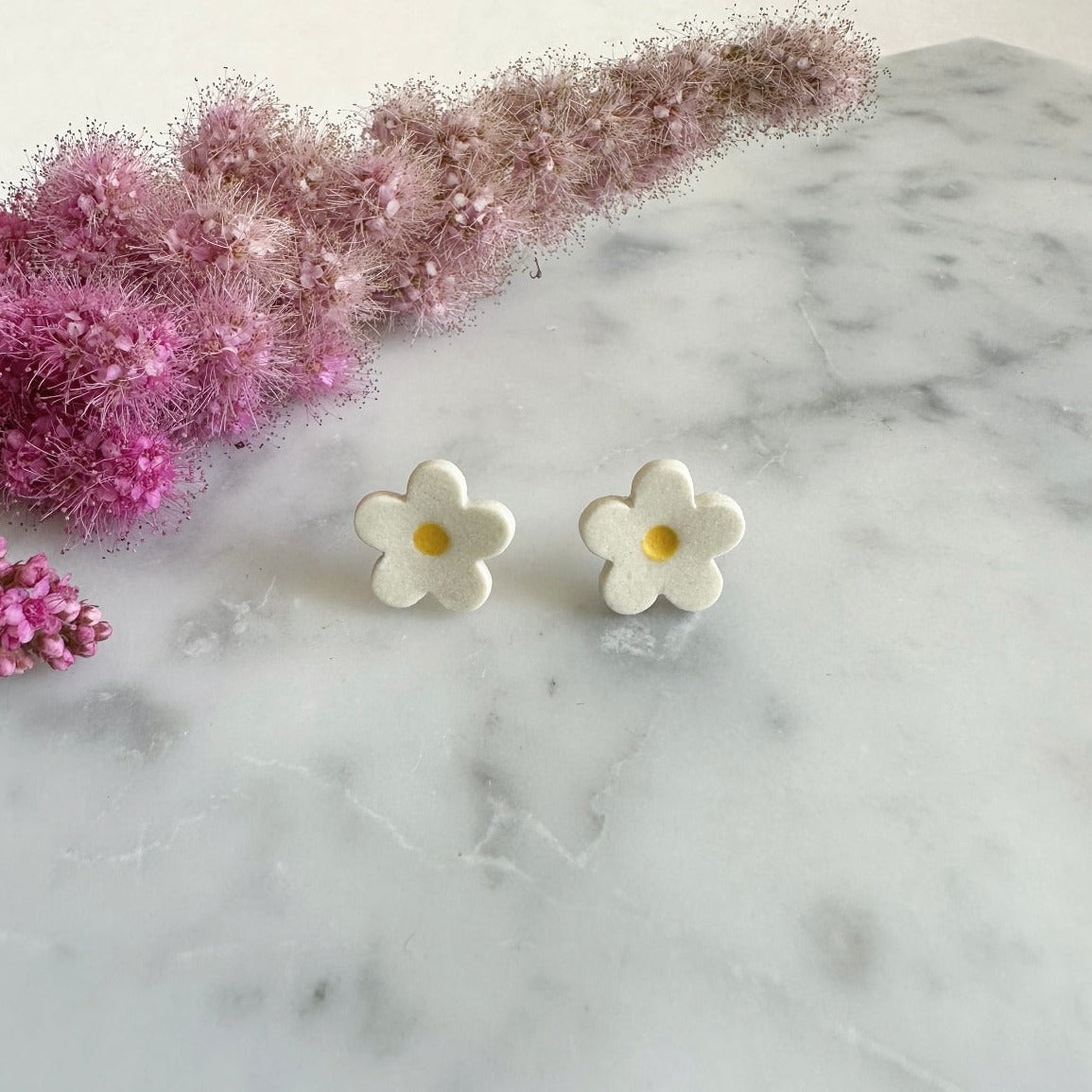 FLOWER Porcelain Earrings - Small