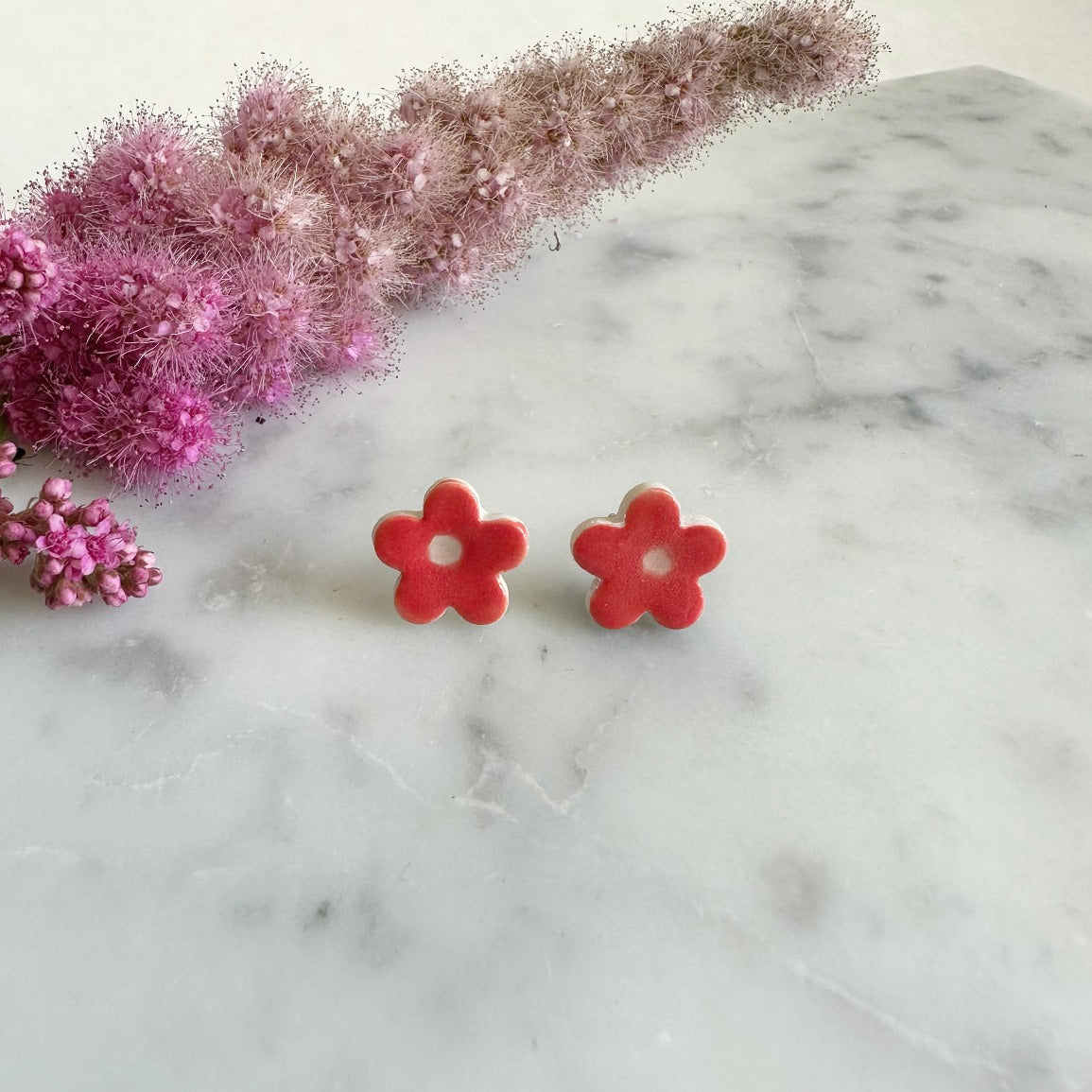 FLOWER Porcelain Earrings - Small