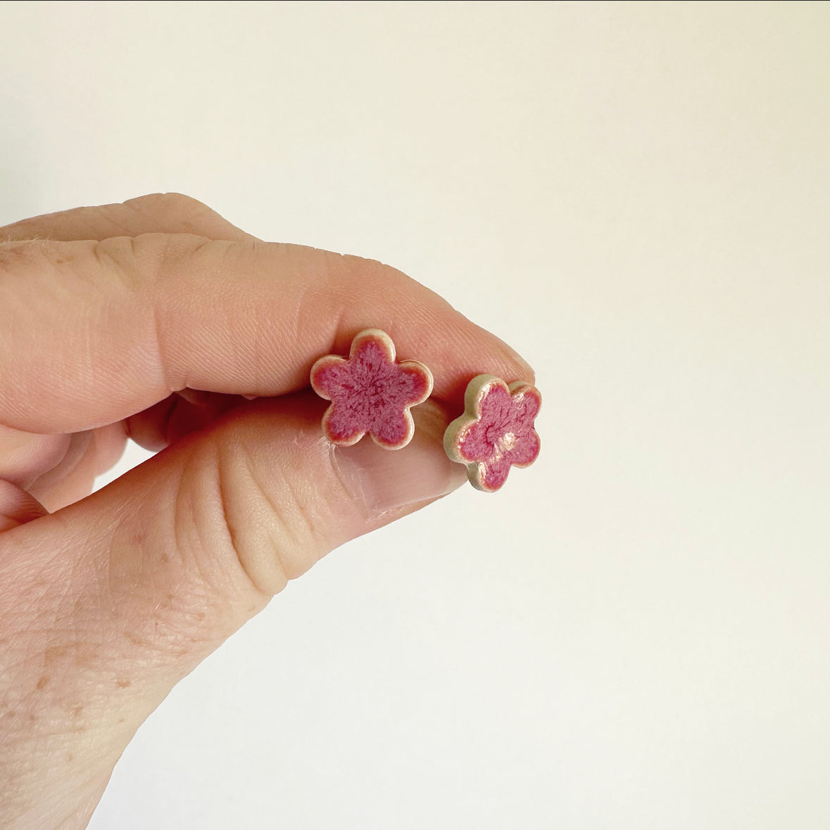 FLOWER Porcelain Earrings - Small