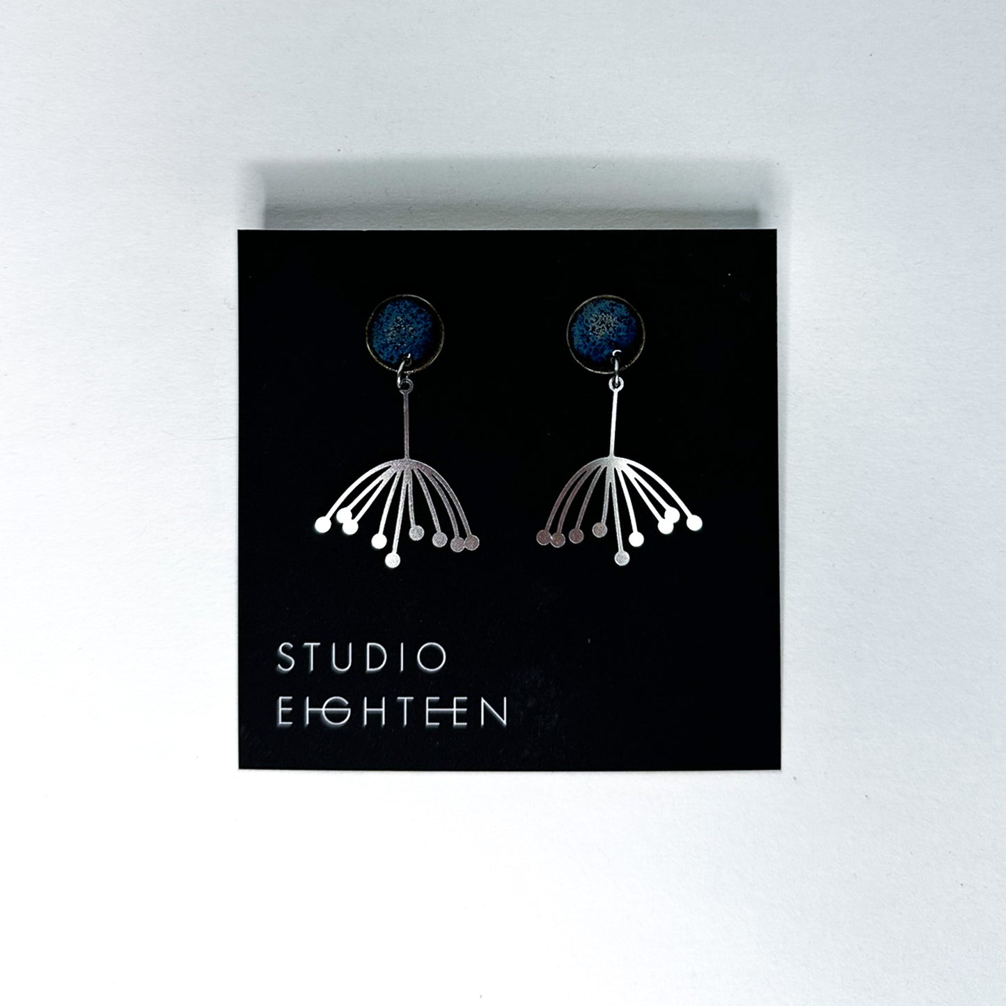 STARBURST Porcelain + Stainless Steel Earrings