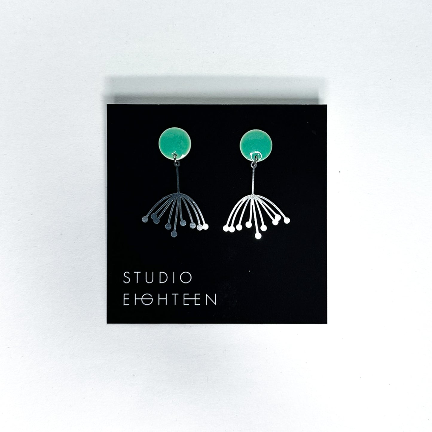 STARBURST Porcelain + Stainless Steel Earrings