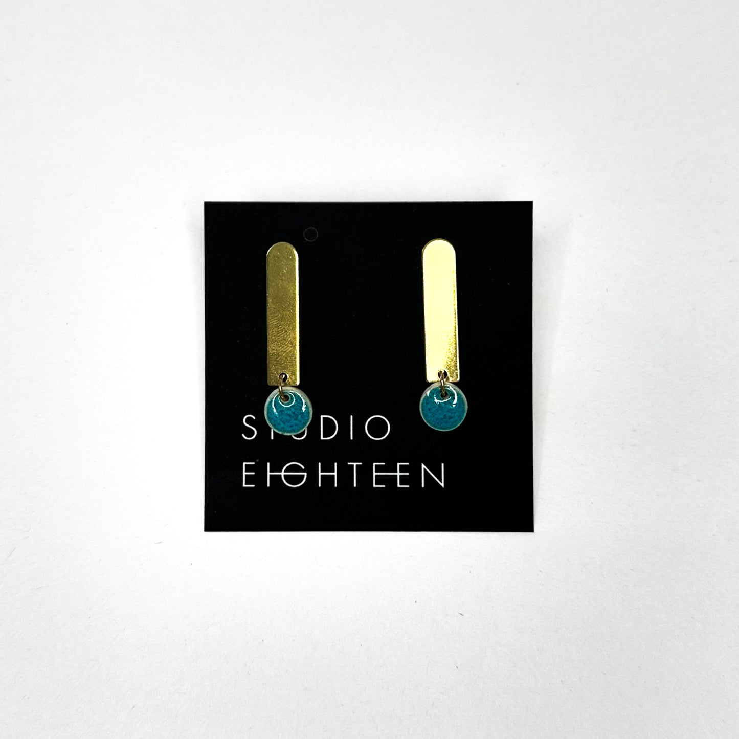 COLUMN Porcelain + Brass Earrings