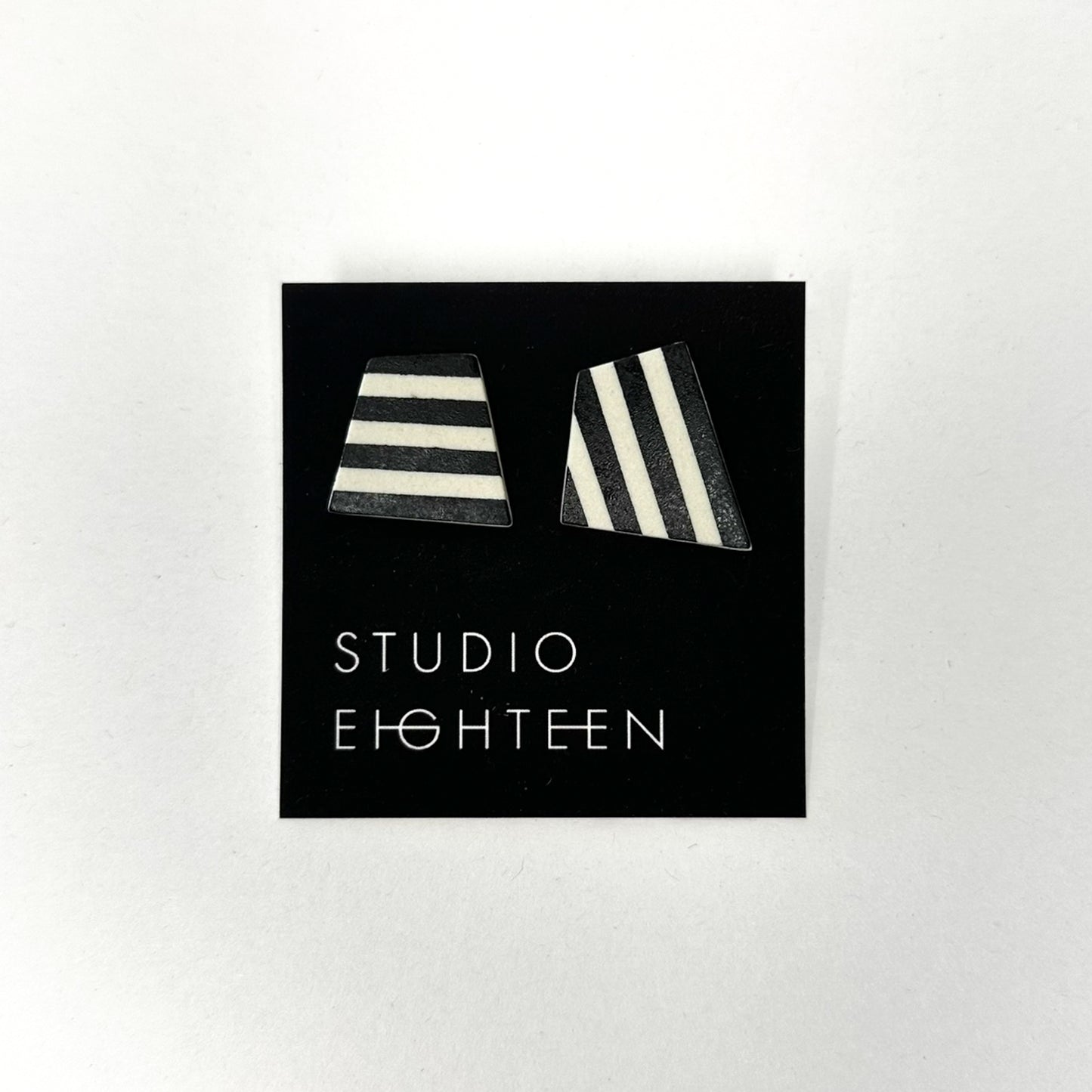 STRIPE Porcelain Earrings
