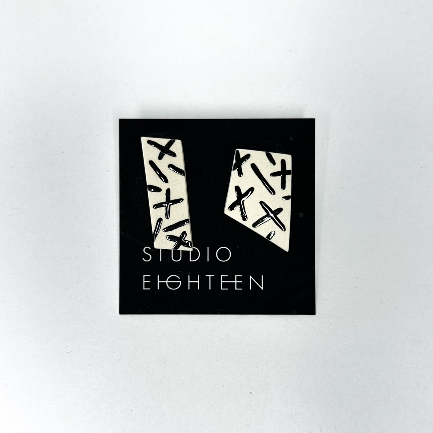 STRIPE Porcelain Earrings