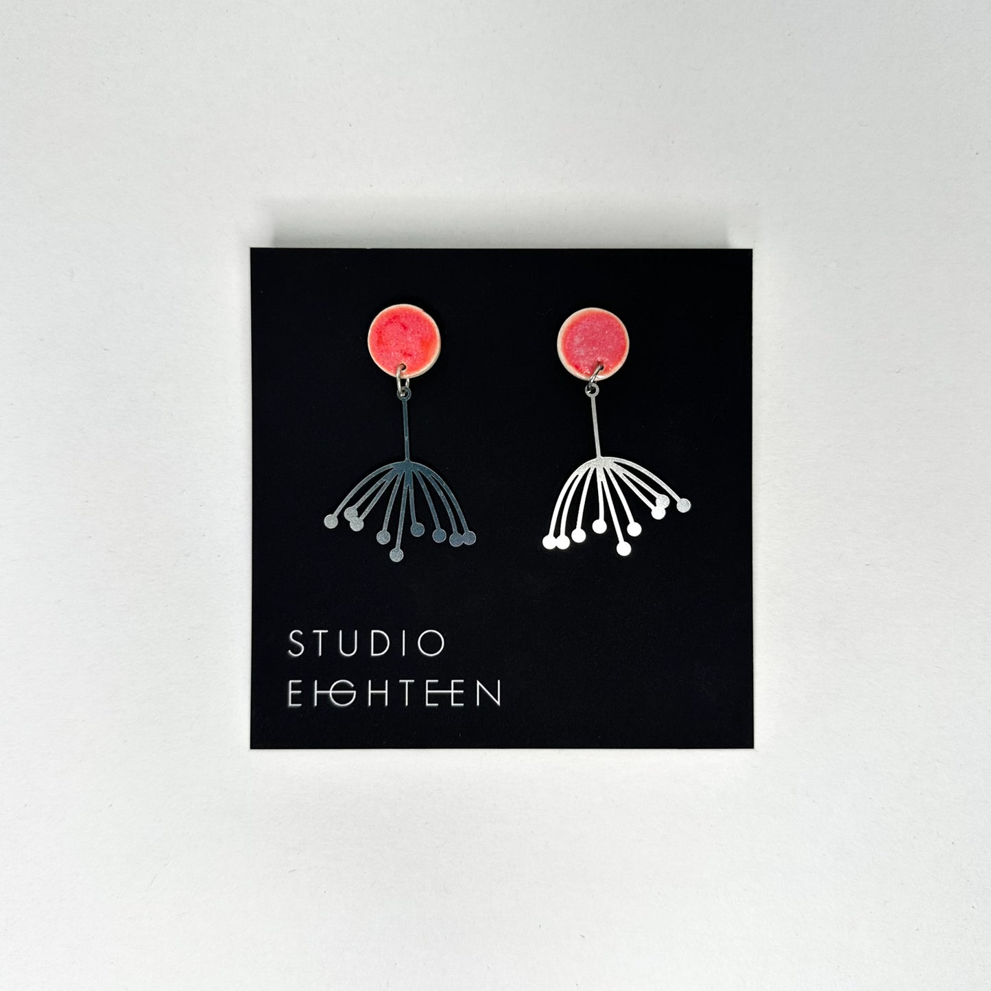 STARBURST Porcelain + Stainless Steel Earrings