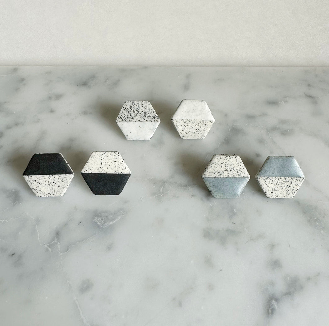 HEXAGON XL Ceramic Earrings