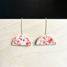 Load image into Gallery viewer, SEMI CIRCLE Dangle Ceramic Earrings
