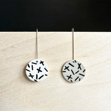 Load image into Gallery viewer, CIRCLE Dangle Ceramic Earrings
