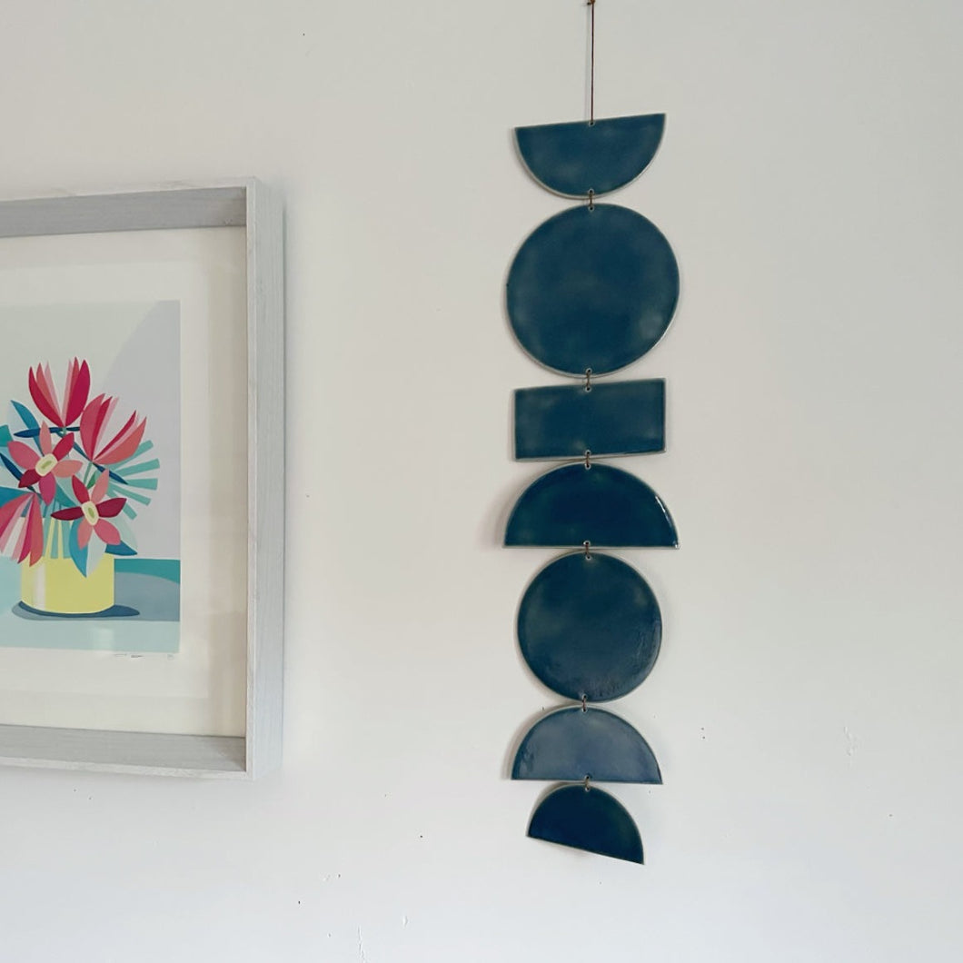 SHAPES Wall Hanging - Peacock Blue