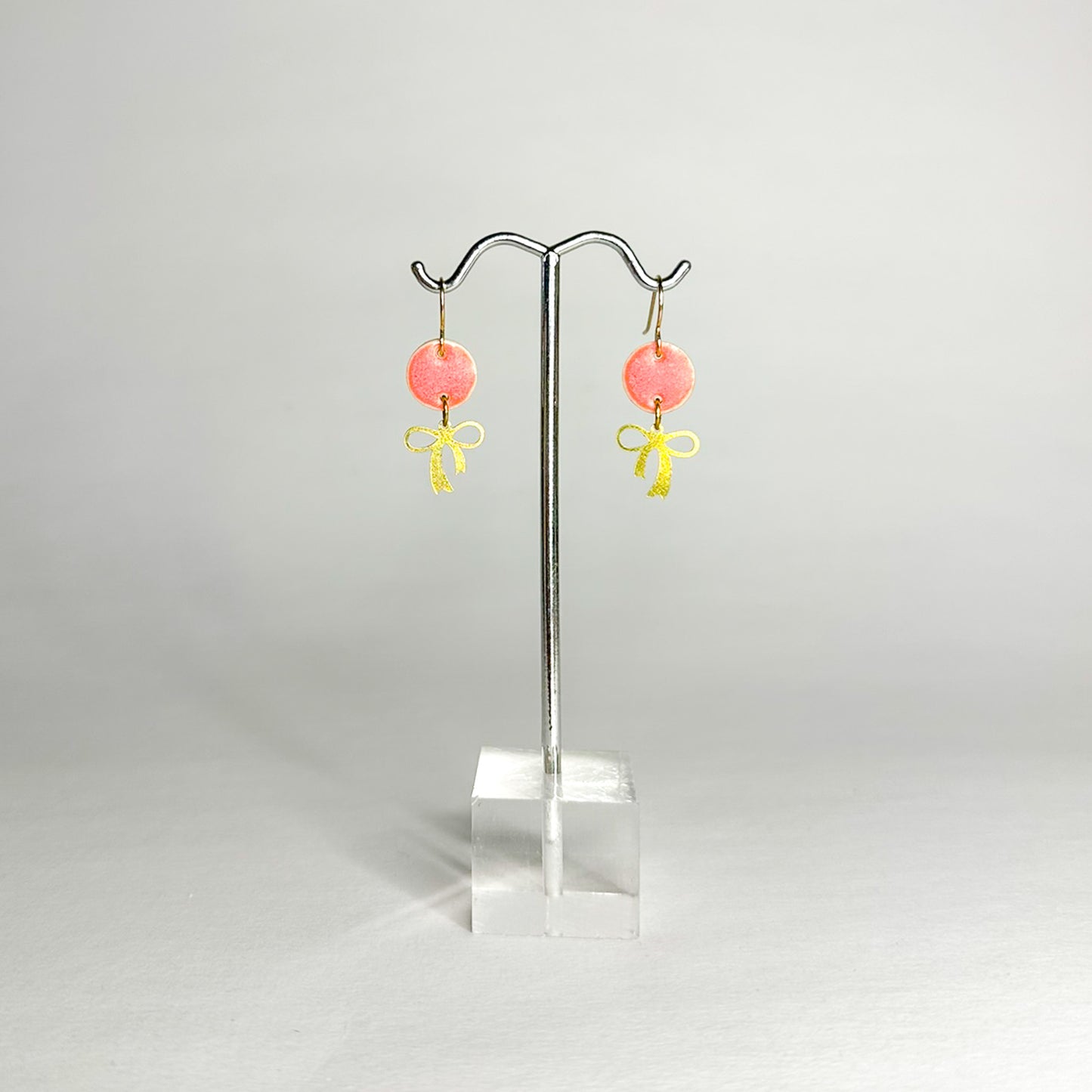 BOW Porcelain + Brass Earrings
