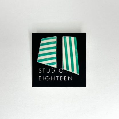STRIPE Porcelain Earrings