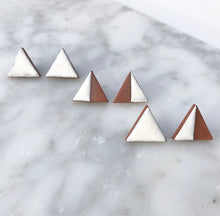 Load image into Gallery viewer, TRIANGLE Large Ceramic Earrings
