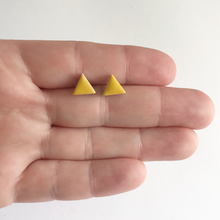 Load image into Gallery viewer, TRIANGLE Mini Ceramic Earrings

