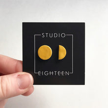 Load image into Gallery viewer, CIRCLE + SEMI CIRCLE Ceramic Earrings
