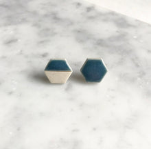 Load image into Gallery viewer, HEXAGON Large Ceramic Earrings
