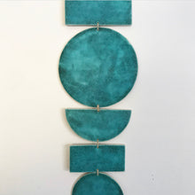 Load image into Gallery viewer, SHAPES Wall Hanging - Aqua Patina
