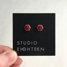 Load image into Gallery viewer, HEXAGON Mini Ceramic Earrings
