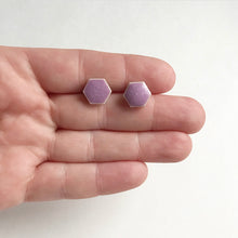 Load image into Gallery viewer, HEXAGON Small Ceramic Earrings
