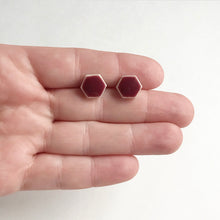 Load image into Gallery viewer, HEXAGON Small Ceramic Earrings
