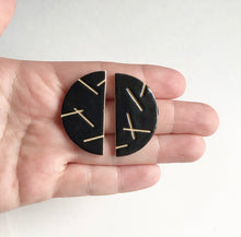 Load image into Gallery viewer, SEMI CIRCLE Epic Ceramic Earrings
