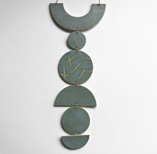 Load image into Gallery viewer, SHAPES Ceramic Wall Hanging - Frosted Blue
