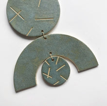 Load image into Gallery viewer, SHAPES Ceramic Wall Hanging - Frosted Blue
