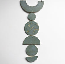 Load image into Gallery viewer, SHAPES Ceramic Wall Hanging - Frosted Blue
