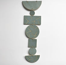 Load image into Gallery viewer, SHAPES Ceramic Wall Hanging - Frosted Blue
