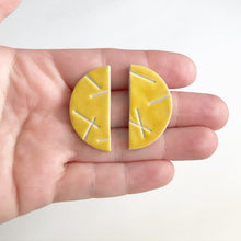 Load image into Gallery viewer, SEMI CIRCLE Epic Ceramic Earrings
