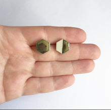 Load image into Gallery viewer, HEXAGON Large Ceramic Earrings
