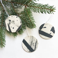 Load image into Gallery viewer, White + Black Ceramic Ornaments
